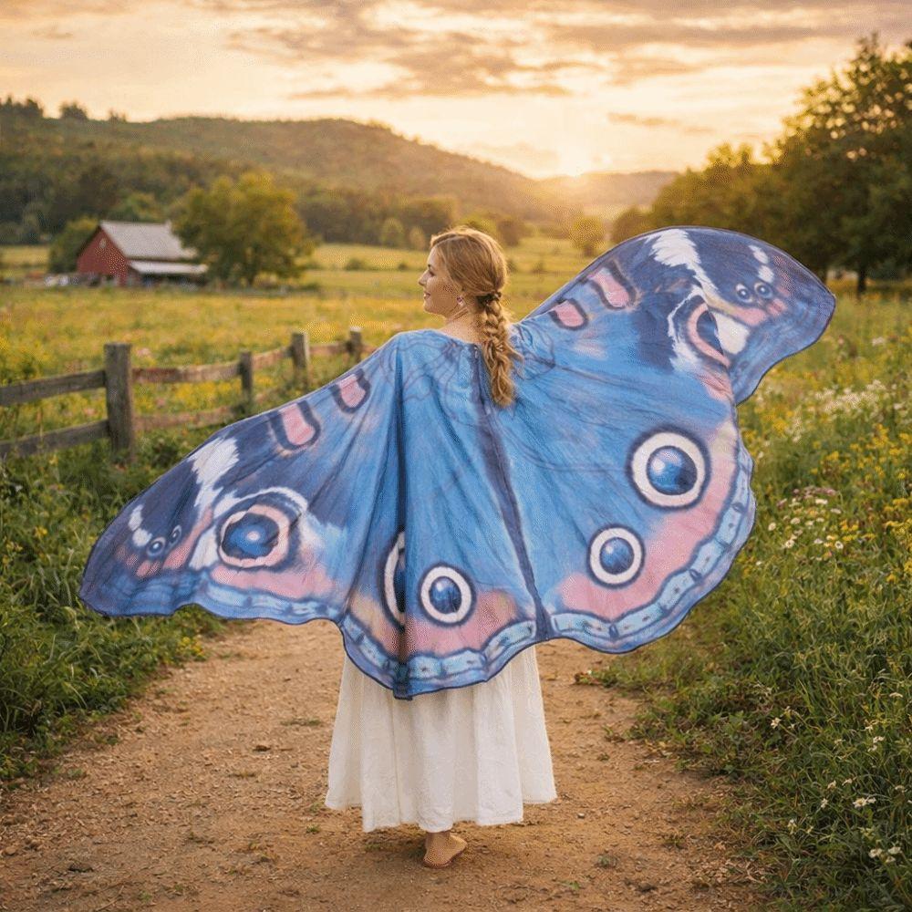 Halloween Butterfly Peacock Shawl Moth Butterfly Cosplay Costumes Beautiful Butterfly Cape  Banquet