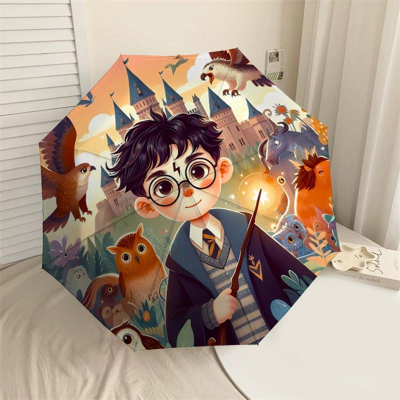 

1PC Warner Harry Potter magical world Umbrella-8-Rib Reinforced, Automatic Open, Lightweight & Durable-A28