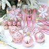 40pcs Shatterproof Painted Christmas Balls Pendant Reusable Xmas Tree Ornaments  Holiday Festive