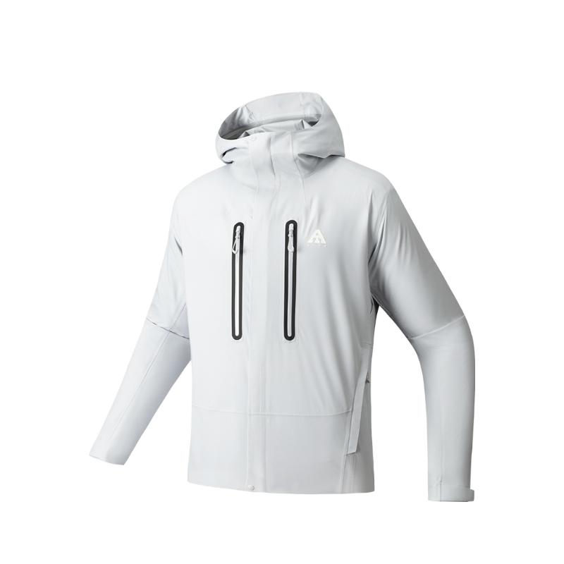 Anta Outdoor Series Simple Solid Color Hard Shell Versatile Loose Fit Hooded Waterproof UV Resistant Breathable Windproof Jacket 952536601-5