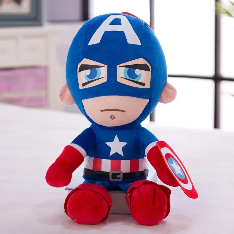 

27 см Мужские Плюшевые Игрушки Человек-Паук Куклы из Фильмов Мстители Marvel Мягкая Набивная Герой Капитан Америка Железный Рождественские Подарки Детям для Уютных Пушистых Обнимашек