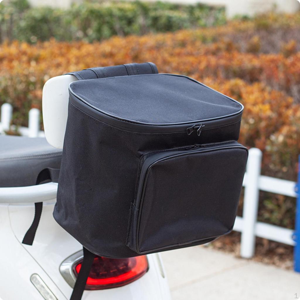 Electric Bike Rack Bag Waterproof Zipper Cycle Tail RearMounted for Commuters, Commuting, City