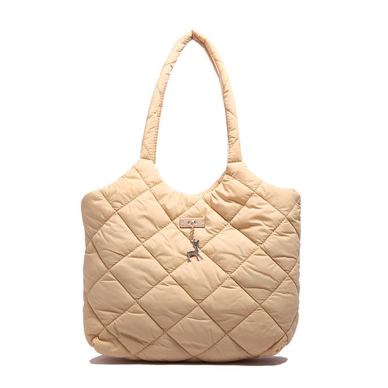 And Stylish Spacious Quilted Tote Bag For Women Available In Black Khaki Coffee And