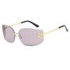 Frameless Slimming Y2K Retro High-End Miu's Sunglasses Millennial Influencer Spicy Girl Fashion