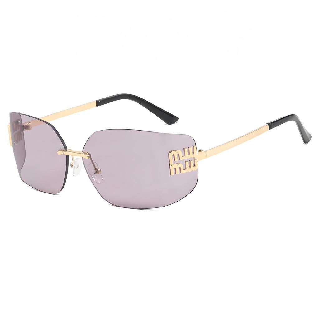 Frameless Slimming Y2K Retro High-End Miu's Sunglasses Millennial Influencer Spicy Girl Fashion
