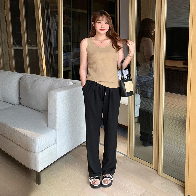 Plus Size Women's Multi-Color Knitted Tank Top - Summer Basics (61870)