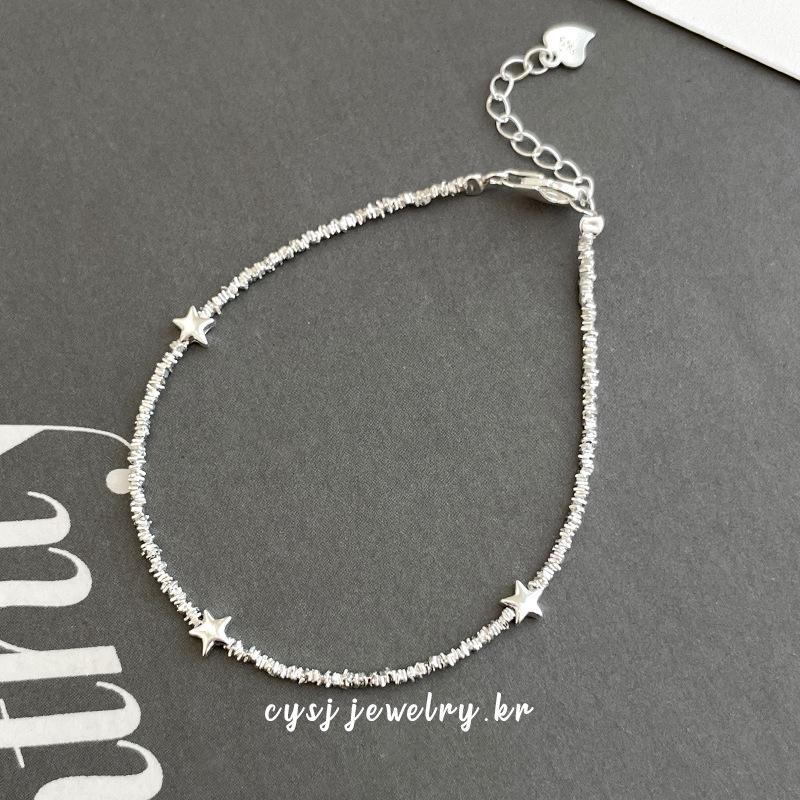 

Cuiyan S925 Silver Star Bracelet - Women s Simple Versatile Hand Jewelry 925 Silver