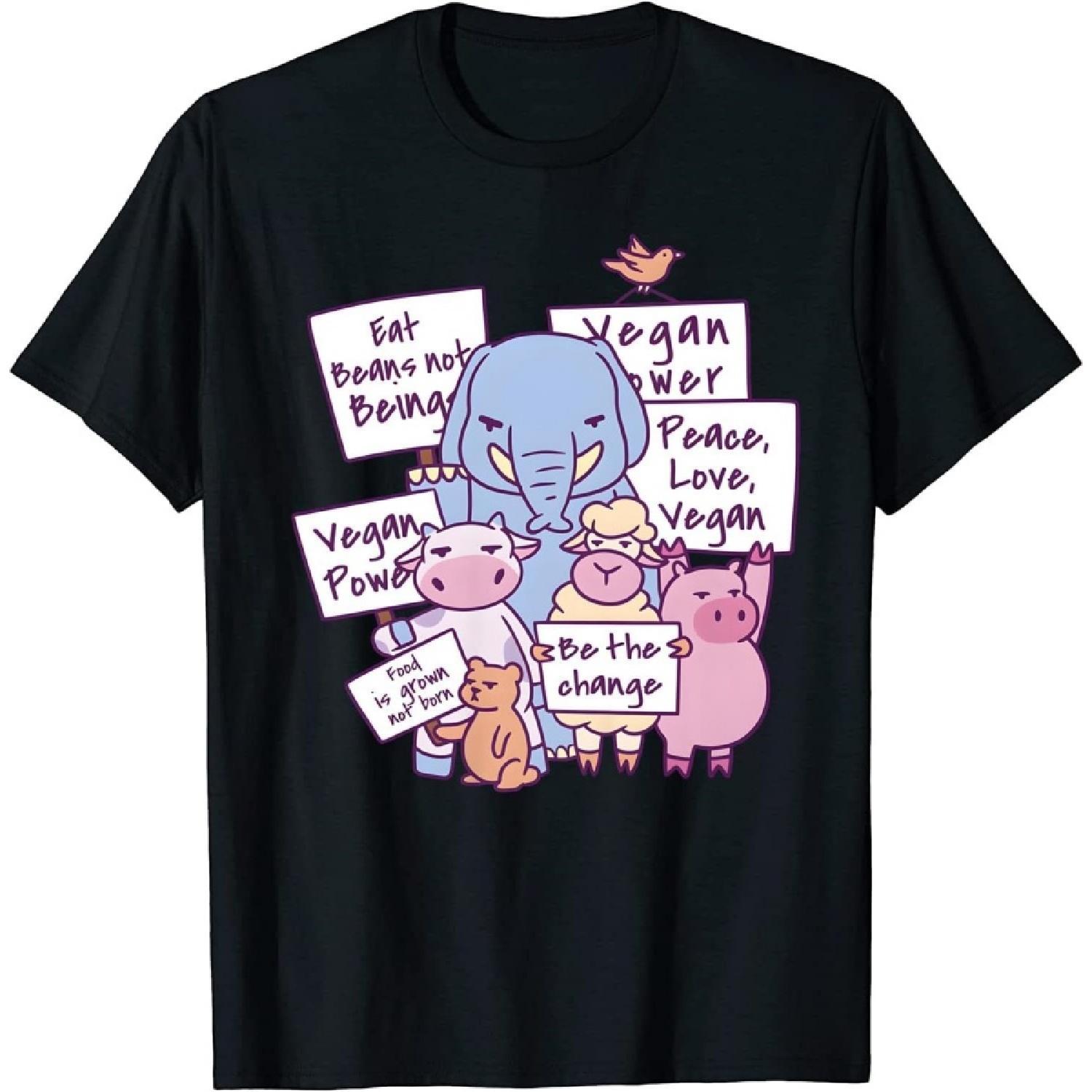 InconicTee Vegan Animal Rights Activist Animal Liberation T-Shirt, Hoodie, Long Sleeve, Tank Top, V-Neck, for Men Women Kids Black S