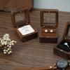 Wooden Ring Gift Box Portable Wedding Engagement Proposal Ring Storage Case Multifunction Bracelet Necklace Stud Earring Jewelry Display Holder