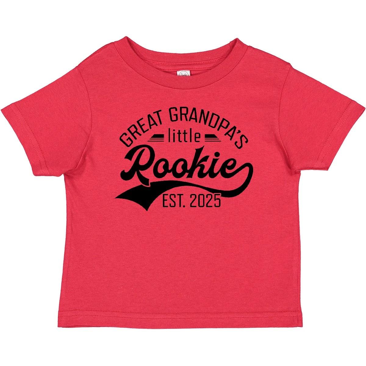 Inktastic Great Grandpa s Little Rookie Est. 2025 Baby T-Shirt Grandpa New Swash 150