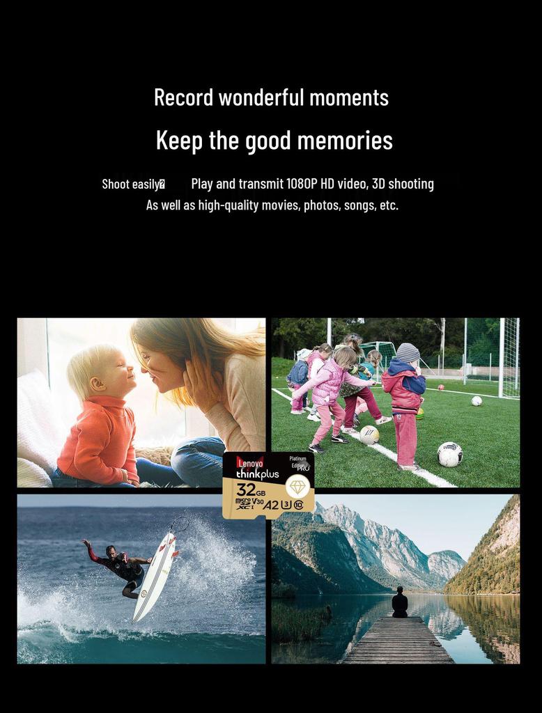 Kompatible TF MicroSD-Karte für Lenovo-Geräte - Mobiltelefone, Tablets, Dashcams und Speicher; Bietet große Kapazität.