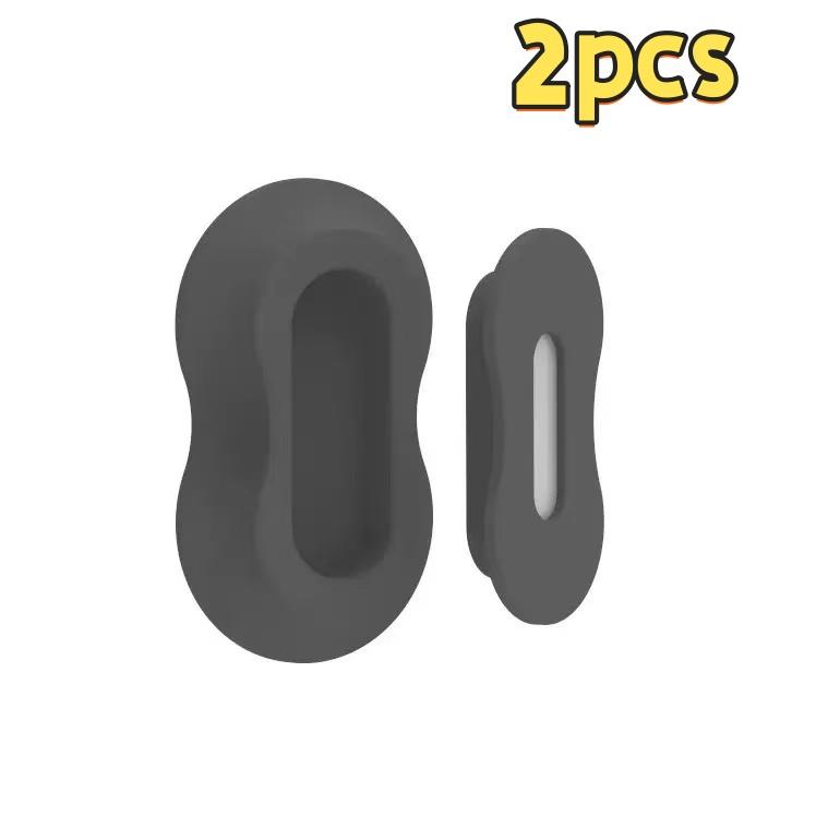 2pcs Self-Adhesive Magnetic Remote Holder - Plastic Wall Mount for TV/AC/Fan Remotes, No Power Needed, Home/Office Organizer