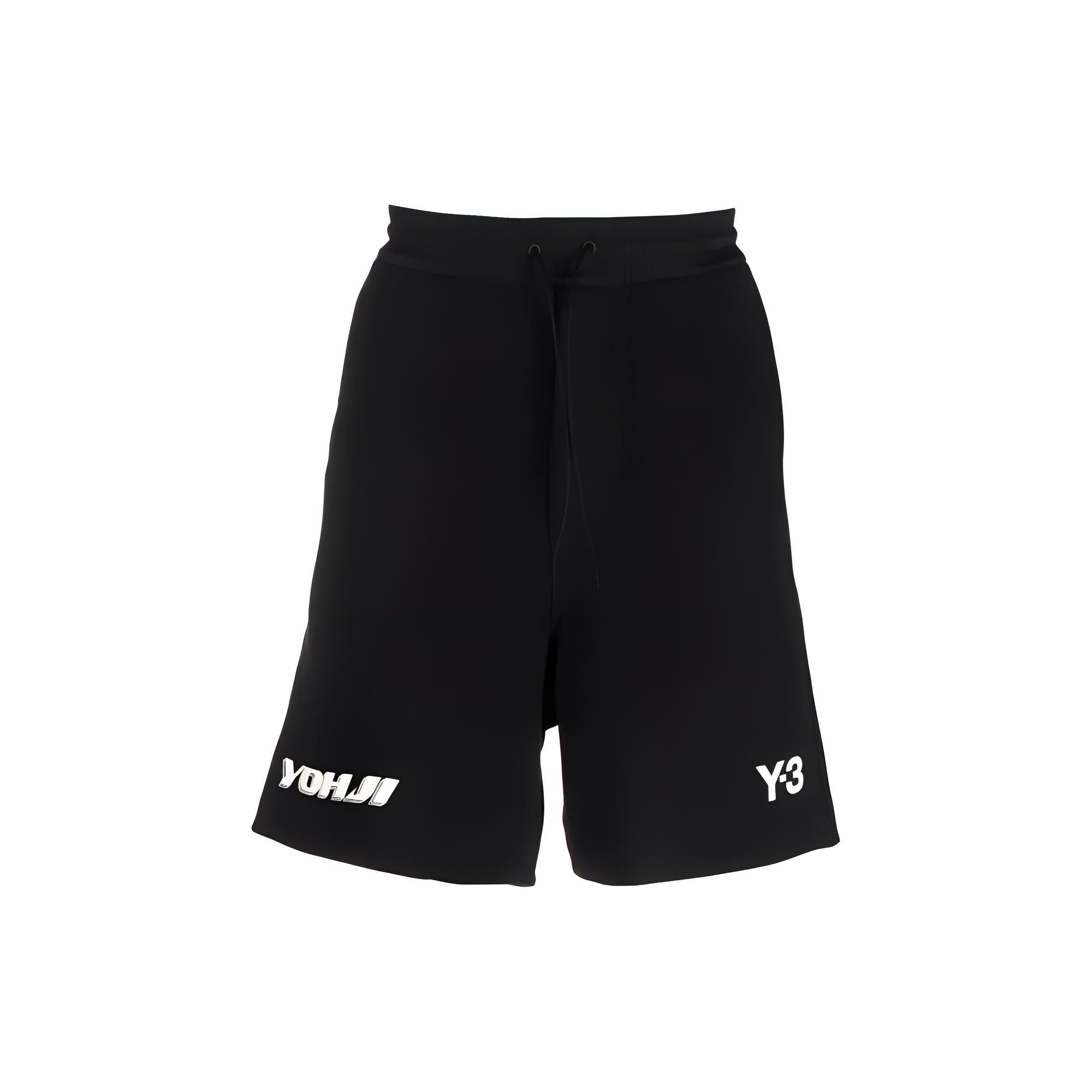 

Y-3 FW22 Letter Logo Print Straight Leg Shorts Men shorts Black IB8612 L