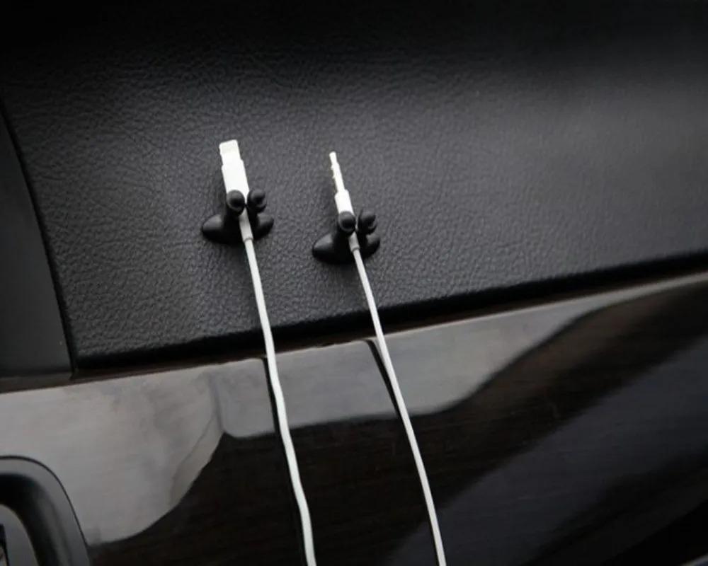 Sticky on Dashboard Cable Manager for Car Home Office Mobile Phone Charger Cable Line Organizer Clasp Clamp Self Adhesive Holder