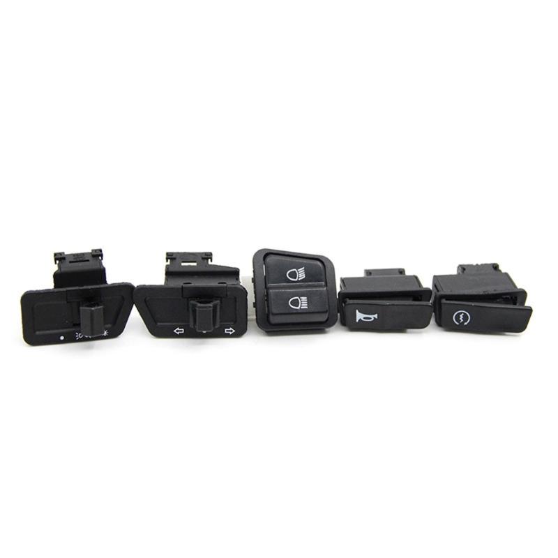 5Pcs Motorcycle Handlebar Control Switches Universal Motorcycle Button Switches For Lights Horn Turn Signals Enduring