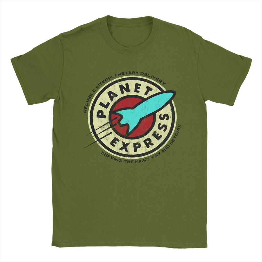 Fashion Planet Express TShirt for Men Round Neck Cotton T Shirt  Short Sleeve Tee Shirt 4XL 5XL 6XL Clothing