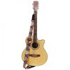 Tracolla per chitarra con stampa a motivo fluorescente e estremità in pelle PU, larghezza 5 cm, regolabile per chitarra e basso