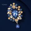 Kunstkristall-Brosche, glänzende Strass-Inlay-Brosche, Damen-Trend, eleganter Party-Schmuck, Accessoire, Hochzeitstag, Geschenk