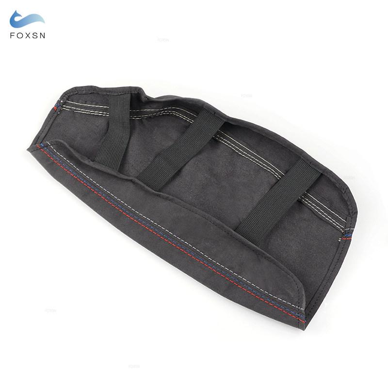 LHD Suede Leather Car Accessories Center Control Armrest Box Cover Trim For BMW 3 Series F30 2013 2014 2015 2016 2017