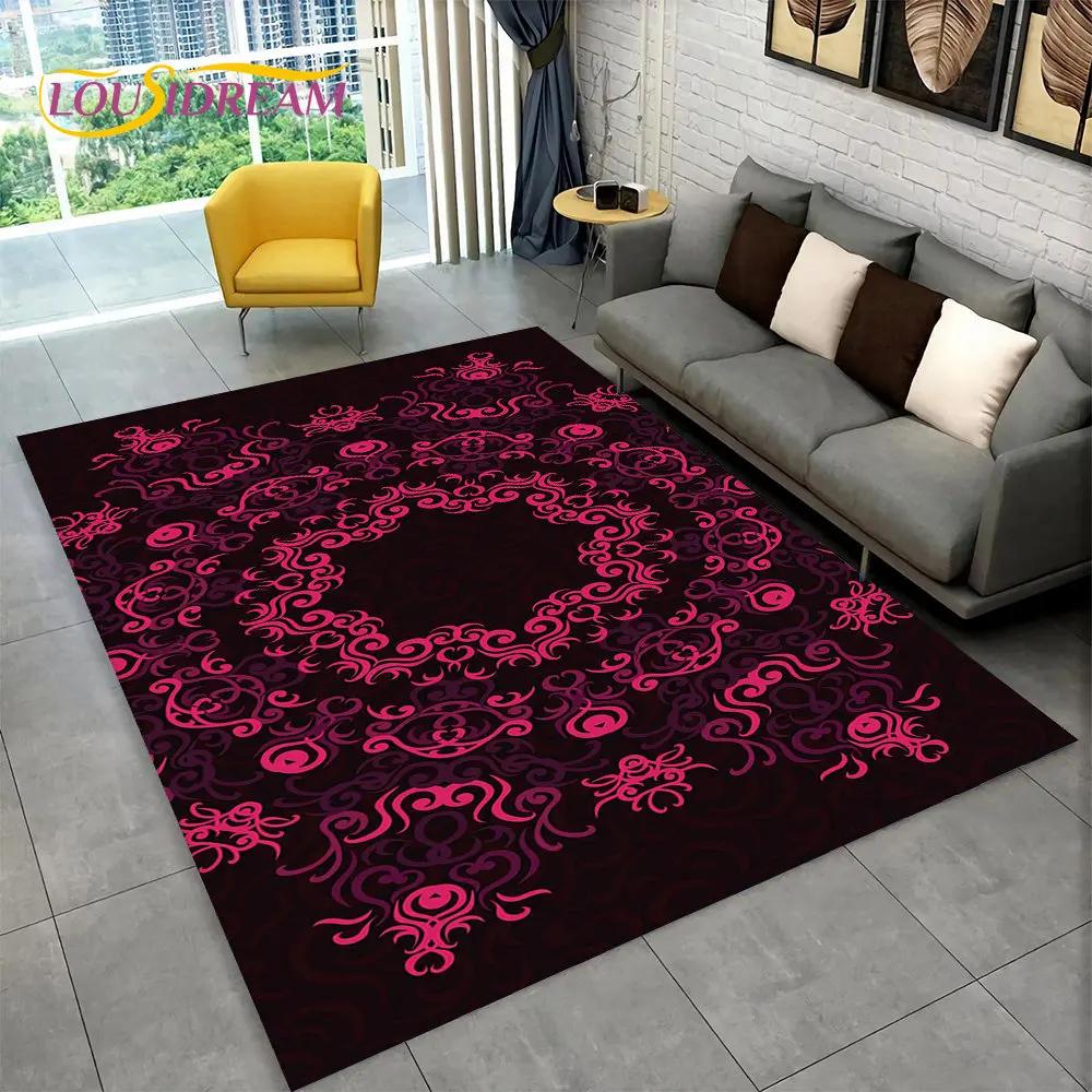 Bohemia Mandala Geometric Area Rug,Carpet Rug for Home Living Room Bedroom Sofa Doormat Kitchen Decor,Kid Non-slip Floor Mats
