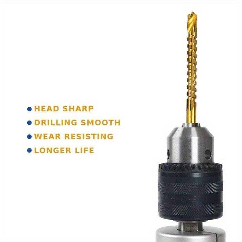 10pcs Cobalt Drill Bit Set Spiral Screw Metric Composite Tap Twist Drill Bit Set Multi-function Metal Special Tap Drill Bit