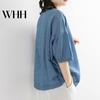 Loose Fit Women Top Summer Casual T-shirt O-Neck 3/4 Batwing Sleeve Pullover Round Neck Three-quarter Tops Solid Color Blouse Streetwear