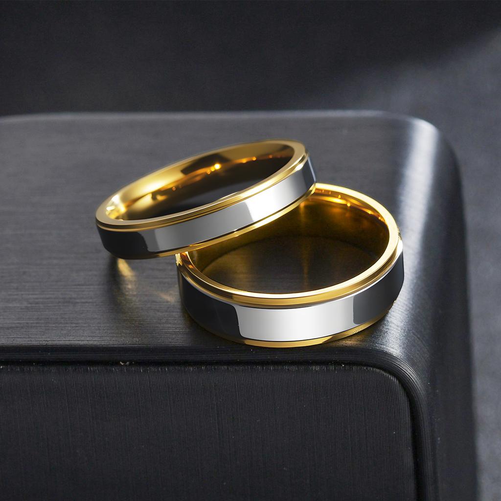 Gold Men's Rings, Men's and Women's Couples' Rings, Valentine's Day Rings, Domineering Japanese and Korean