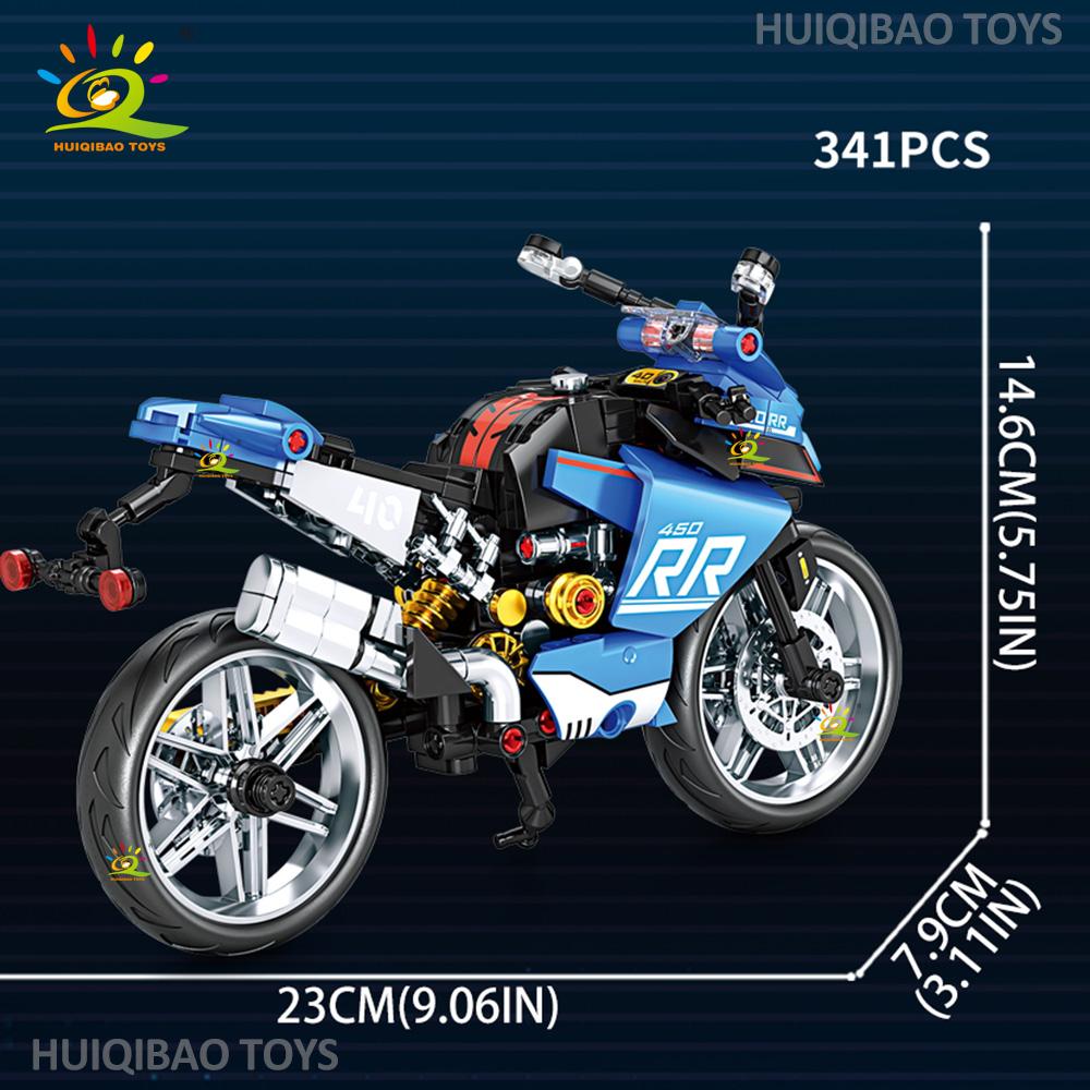 Non-Toxic Mechanical Speed Motorcycle Building Block Set Children Diy Car Collectible Adult Model Bricks Educational Toys Gift