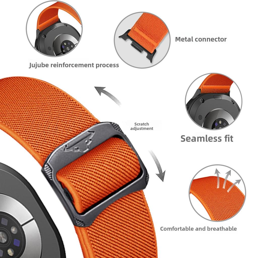 Nylon Sport Band for Samsung Galaxy Watch 8 44mm 40mm Watch 8 Classic Adjustable Replacement Bracelet Strap Accessories