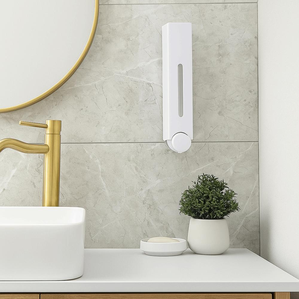 Plastic Shower Liquid Dispenser Waterproof Bathroom Soap Dispenser  Public Restroom