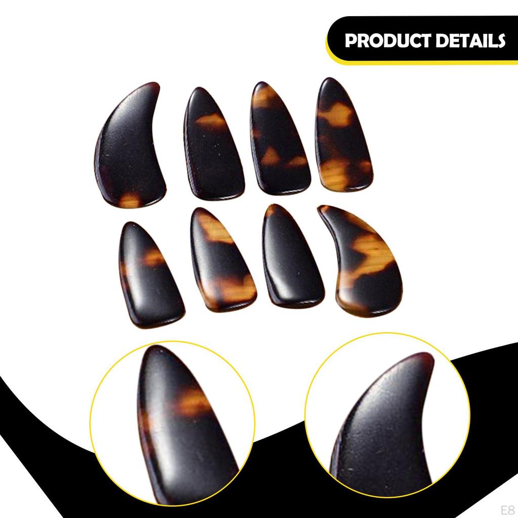8 Pieces Children Guzheng Finger Picks Protectors Reusable Comfortable Professional
