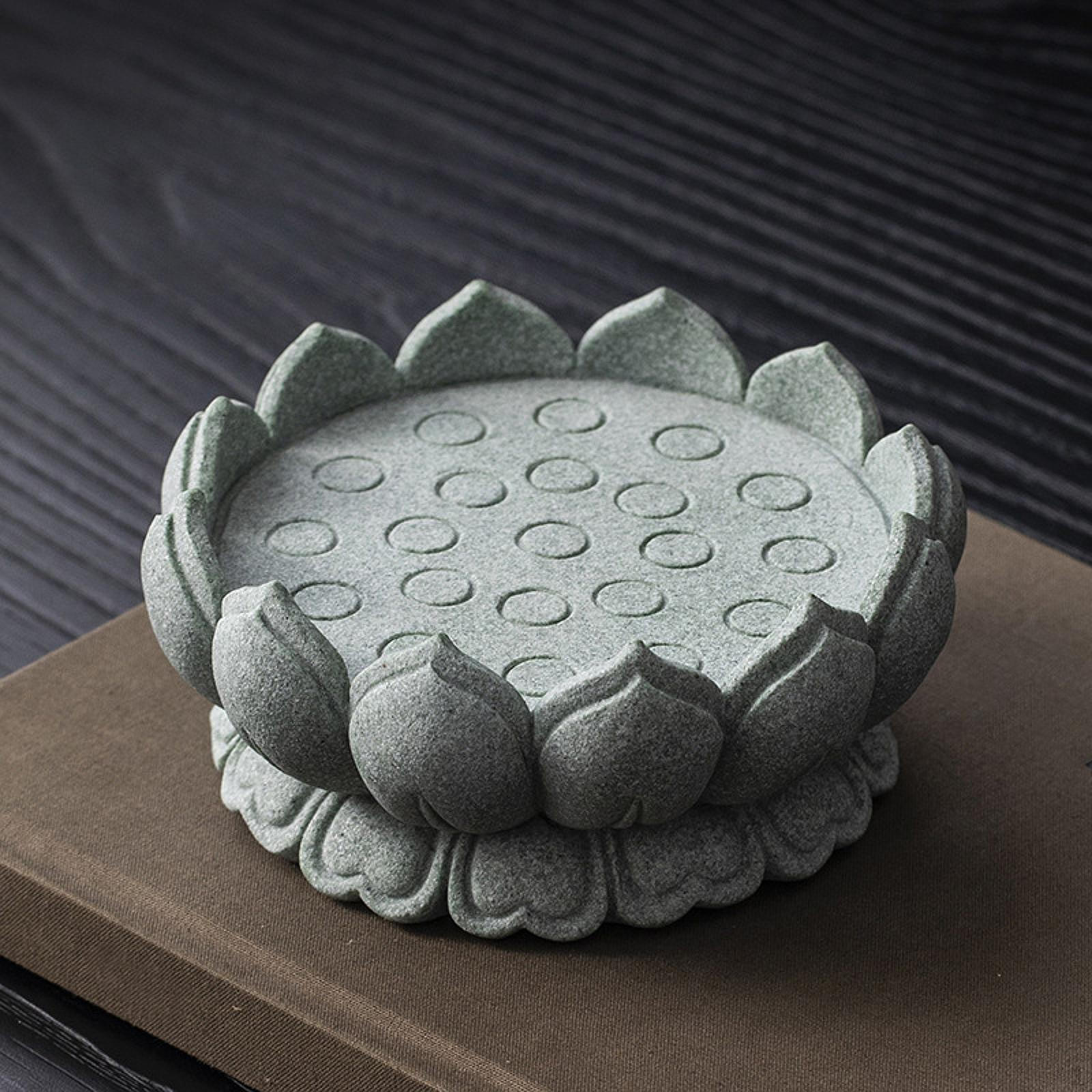 

Круглая подставка-лотос Статуя Скульптура Каменные поделки Подставка для Будды для дома офиса