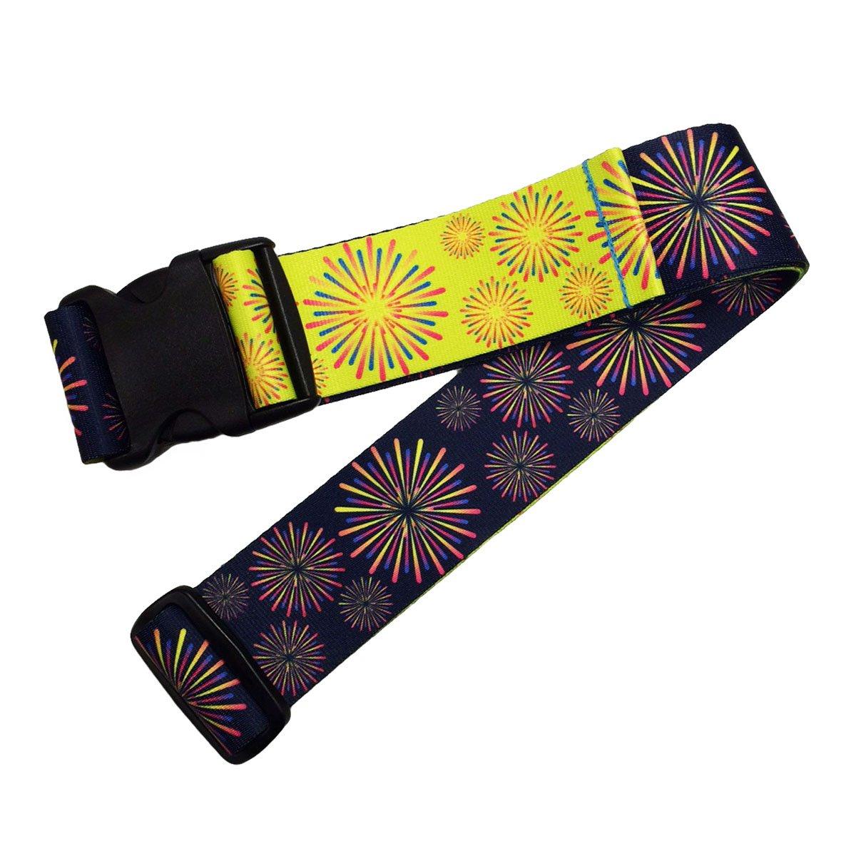 

Nippon Atex West Point Luggage Suitcase Belt Japanese Pattern Blue Fireworks WPJ-103