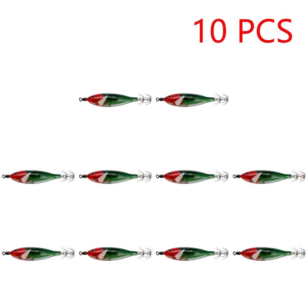 5.7g/8cm Tintenfisch Anlockköder Doppelhaken Lebensechter Tintenfischhaken Angelzubehör Leuchtende Tintenfisch Jig Haken Angelzubehör