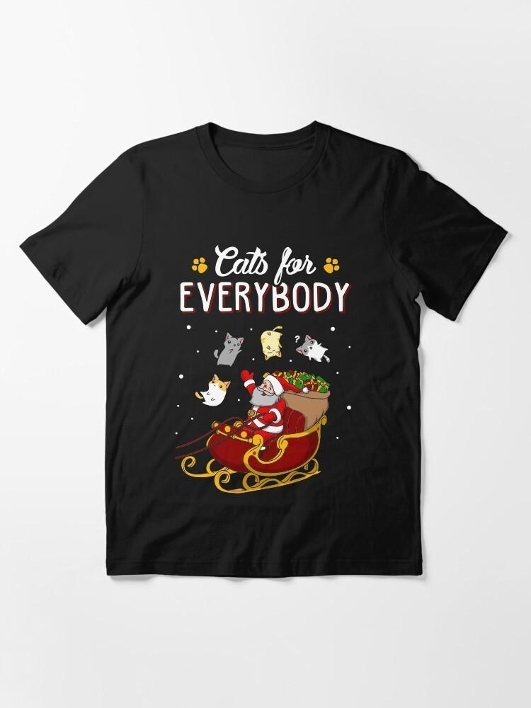 Cats For Everybody Funny Ugly Christmas Sweatshirt Essential T-Shirt XXL