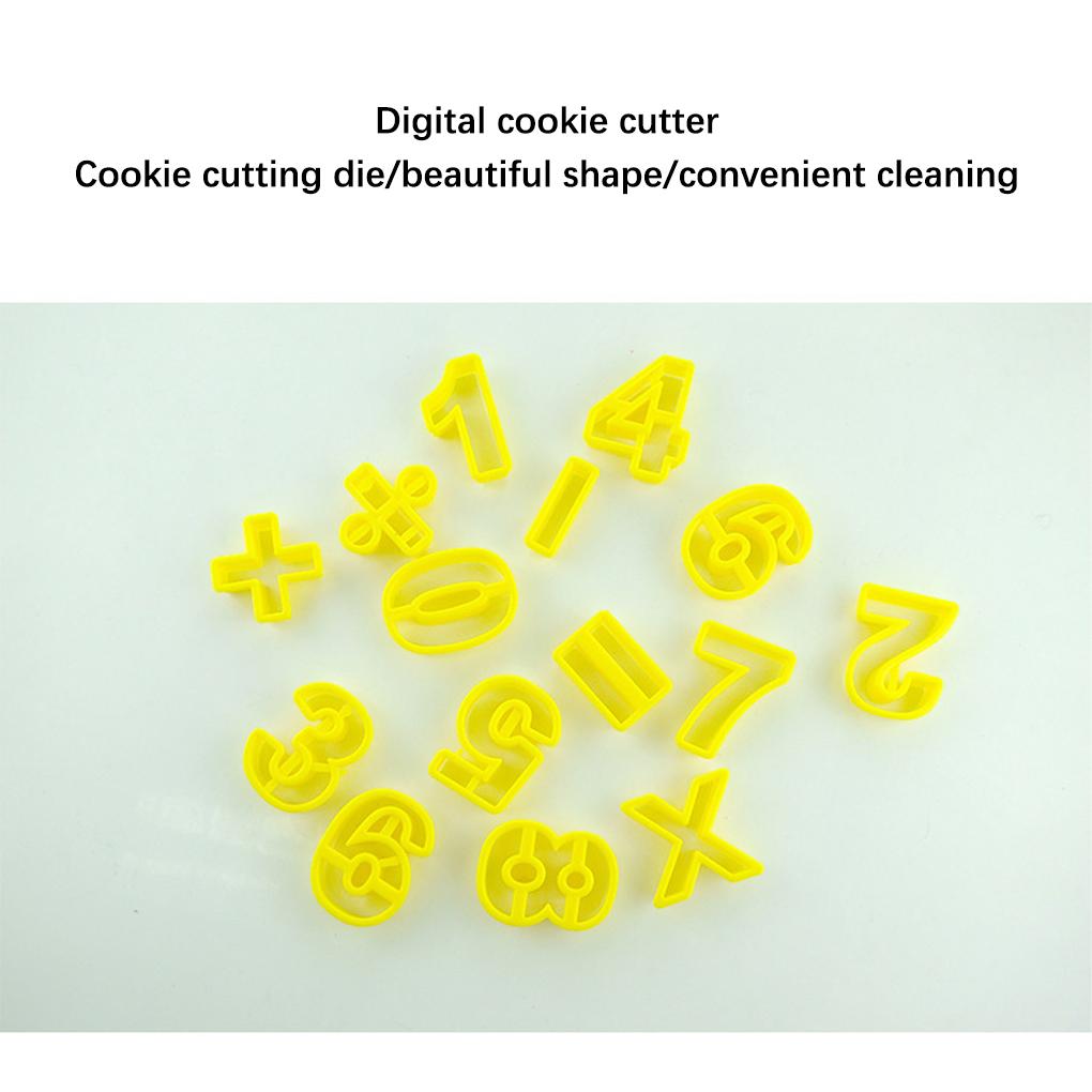 15 Adet Pişirme Fondant Kek Dijital Kurabiye Kalıpları Kesilmiş Çevrilmiş Şeker Çocuklar Plastik Yemek Pişirme Mutfak Tatlı Yapımı