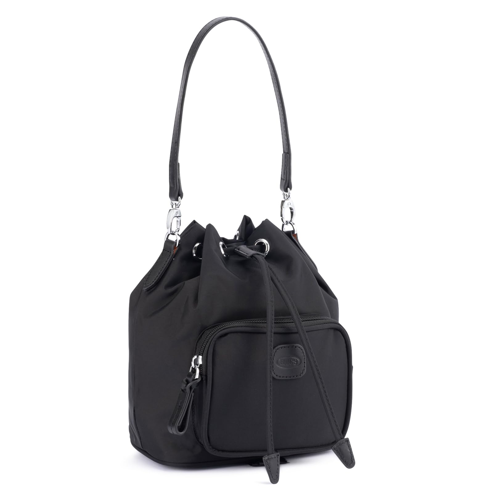 

Handbag Shoulder Bag 2WAY Pochette Handheld Simple Black x Black [Brix] No.89151 Women s
