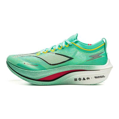 Li Ning Feidian 4 Elite Technologie karbonové desky Vysoká pružnost Tlumení nárazů Protiskluzové Odolné proti opotřebení Prodyšné Boty na běhání s nízkým svrškem ARMU007-12