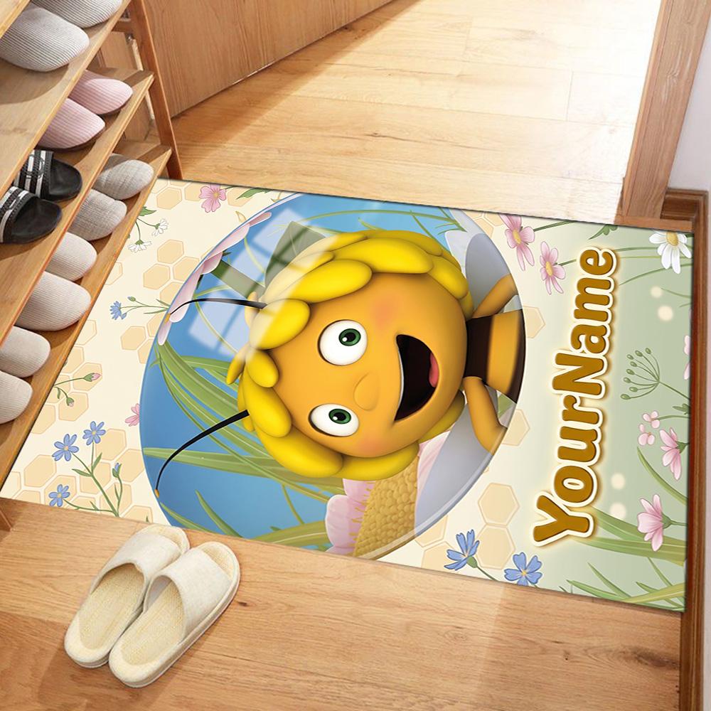 Biene Maja Customized Name Floor Rug Office Rug Perfect for Outdoor Decorate room Foyer Game Room Antislip Carpet Office home decor
