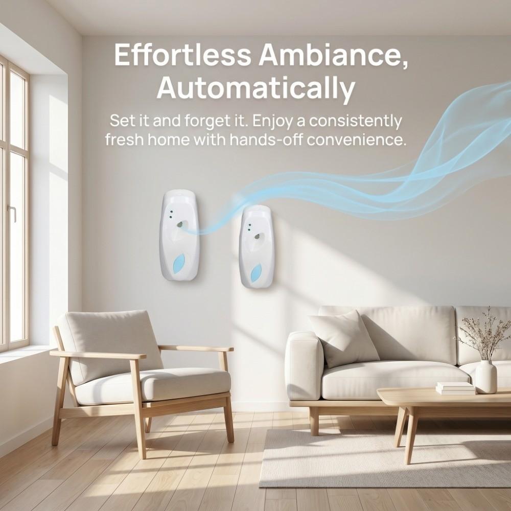 White Automatic Scent Sprayer Automatic Scent Dispenser Bathroom Toilet Living Room Bedroom