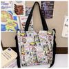 Labubu New Messenger Bag Student Tutoring Bag Shoulder Bag Female Cute Labubu Large Capacity Waterproof Tote Bag