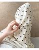 Damen Hochtaillierte Leinenhose mit Polka Dots - Sommer Elastisch Weiter Bein, Große Größe