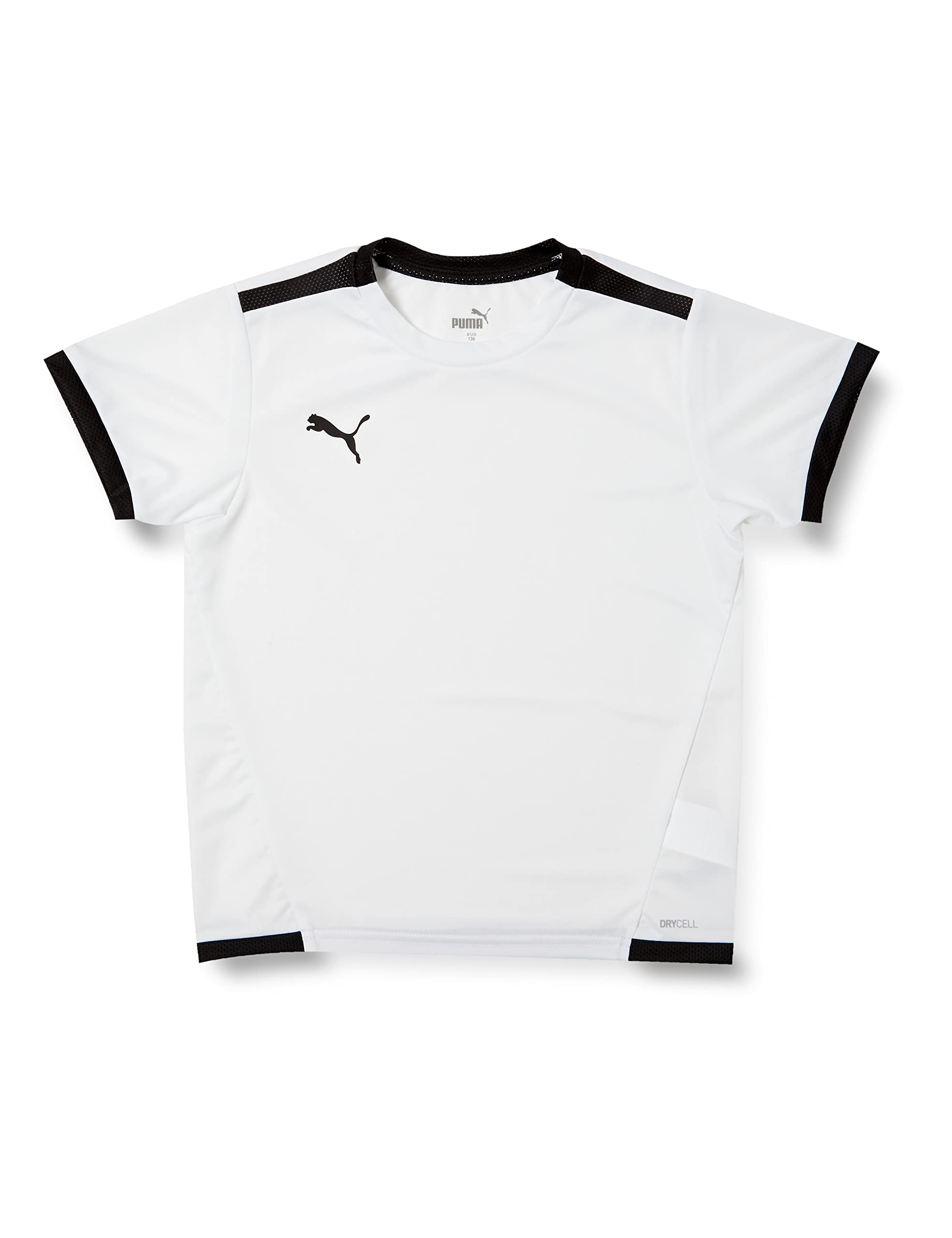 

PUMA Soccer Moisture Wicking Quick Drying Short Sleeve TEAMLIGA Game Shirt JR 705144 Kids 24th Colors White Black 150 T-Shirt Autumn/Winter (04)
