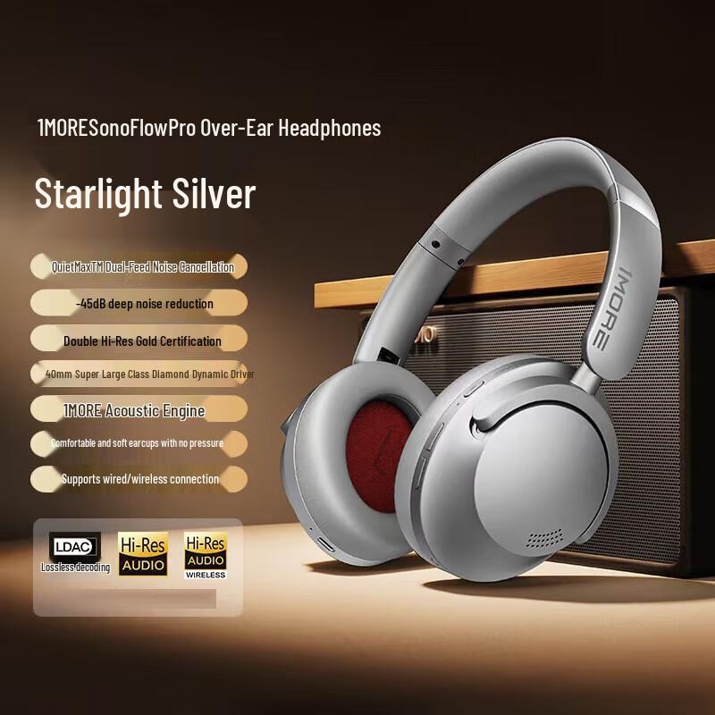 1MORE SonoFlow Pro HQ51 2025 Wireless Active Noise Cancelling Headphones