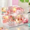 Ature   with Furniture and LED Lights 3D Wooden Doll House   Birthdays Festivals Christmas Gifts for Children Family Friends (w