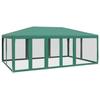 VidaXL Tente de fête avec 10 parois latérales en maille vert 6x4m PEHD, tente, tente à baldaquin, auvent de gazebo, tente de 4010068