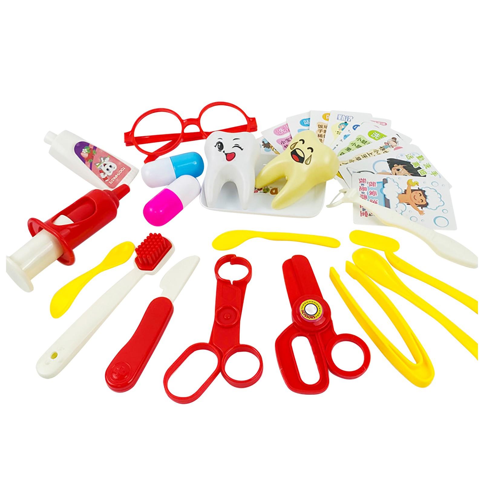 

Набор игрушек стоматолога для детей 28/23 шт./набор ролевых игр набор инструментов стоматолога для ребенка