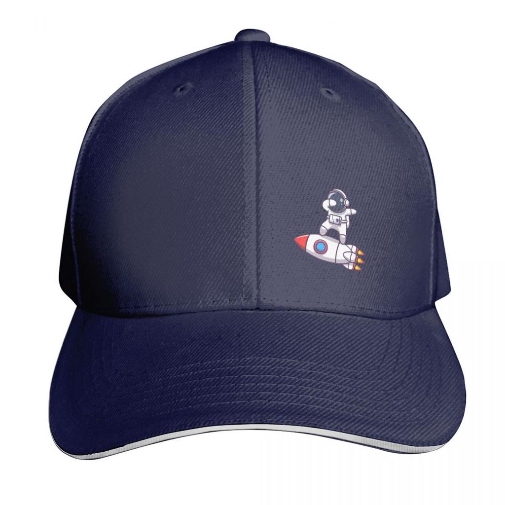 Astronaut Riding A Rocket Baseball Cap cute Kids Hat custom caps Beach Outing For Women  Unisexs
