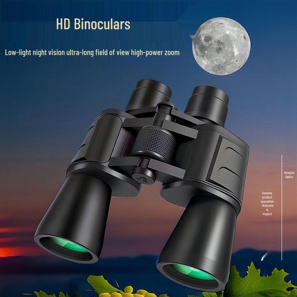 20x50 HD High Magnification Night Vision Binoculars: Portable Telescope for Outdoor Scenery