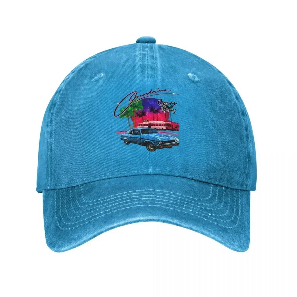 Retro Conan Gray Unisex Basebollkeps Sliten Tvättad Kepsar Hatt Vintage Utomhus Löpning Golf Solkeps